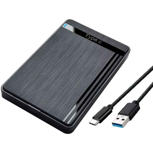 Externes Festplattengehäuse 2.5 Zoll USB 3.1 USB-C SATA HDD SSD Case Gehäuse - DREIKS