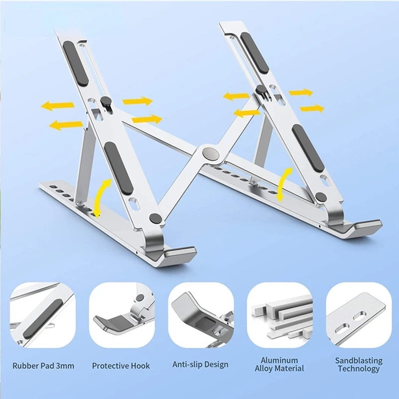 Laptop-Ständer, faltbar, Tablet-Ständer, Notebook-Ständer, Halterung, Winkel verstellbar