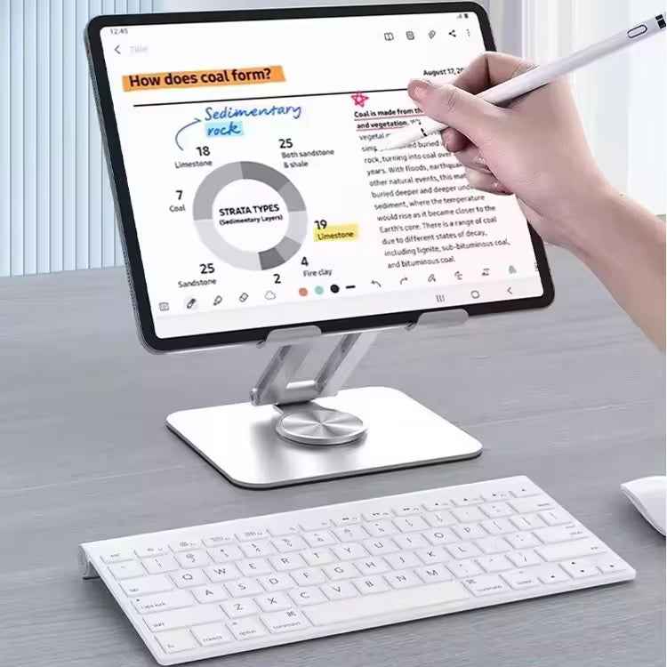 Tablet Ständer Halterung 360° Drehung Aluminium unterstützt Tablets bis 12 Zoll - DREIKS