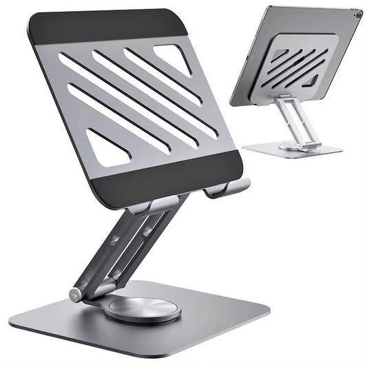 Tablet Stand Rotating Foldable Notebook Kindle Holder 4-15.6" Aluminium