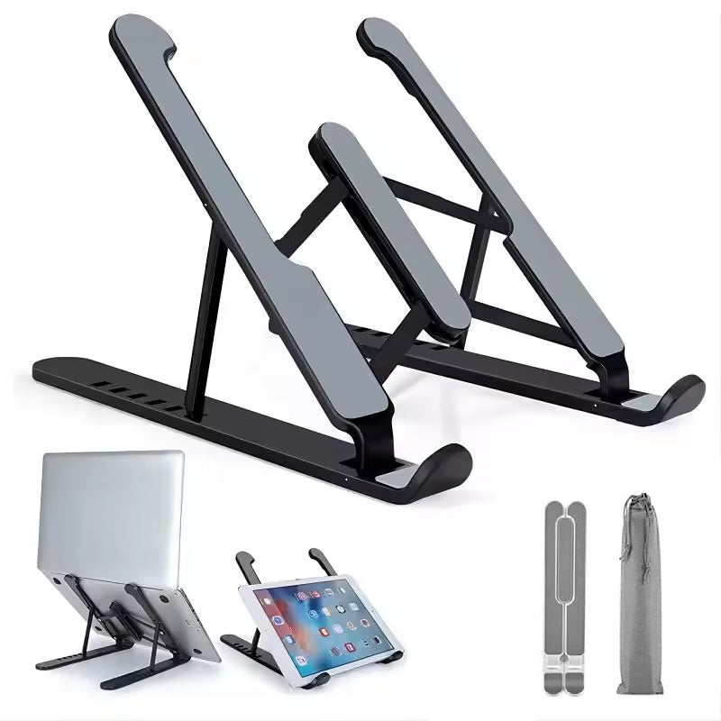 Laptop Stand Foldable Stand Notebook Stand Holder Angle Adjustable Plastic plus Metal