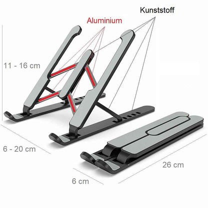 Laptop Ständer Tablet Ständer Notebook Ständer Stand Halter Kunststoff+Aluminium - DREIKS