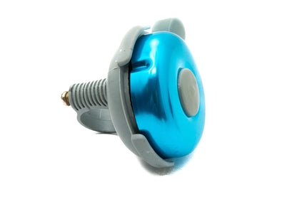 SYSTEM-S bicycle bell shiny in retro look made of aluminum in blue