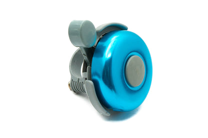 SYSTEM-S bicycle bell shiny in retro look made of aluminum in blue