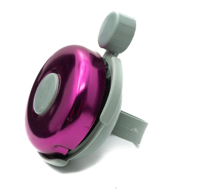 SYSTEM-S bicycle bell shiny in retro look made of aluminum in purple