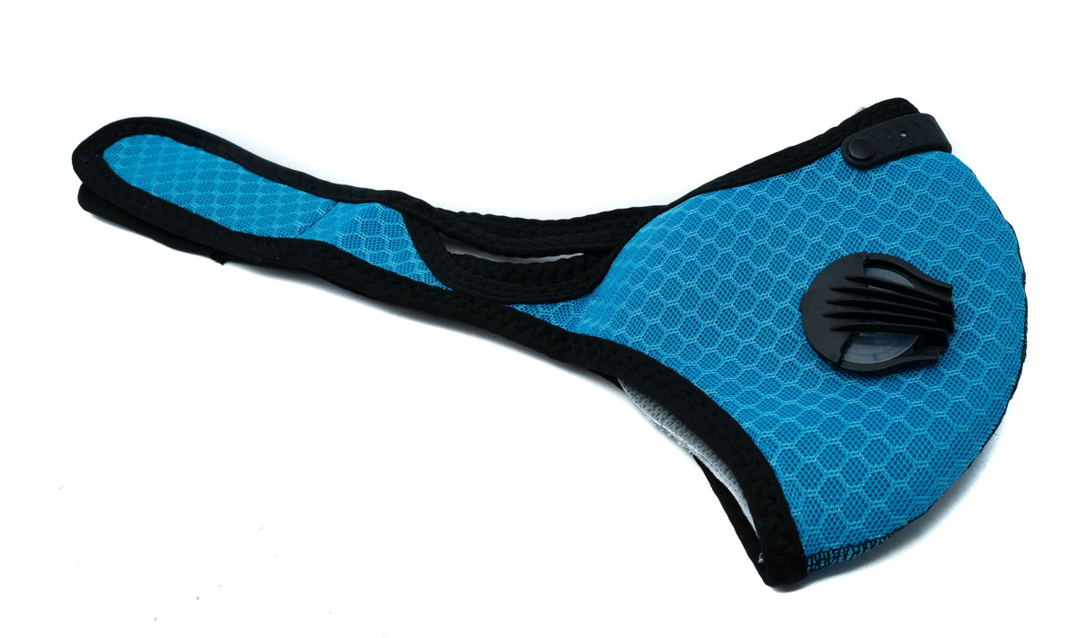 Staub Maske austauschbarer Aktivkohle Filter Nylon für Outdoor Jogging Türkis | System-S