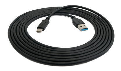 SYSTEM-S USB 3.1 cable 300 cm Type C male to 3.0 Type A male in black