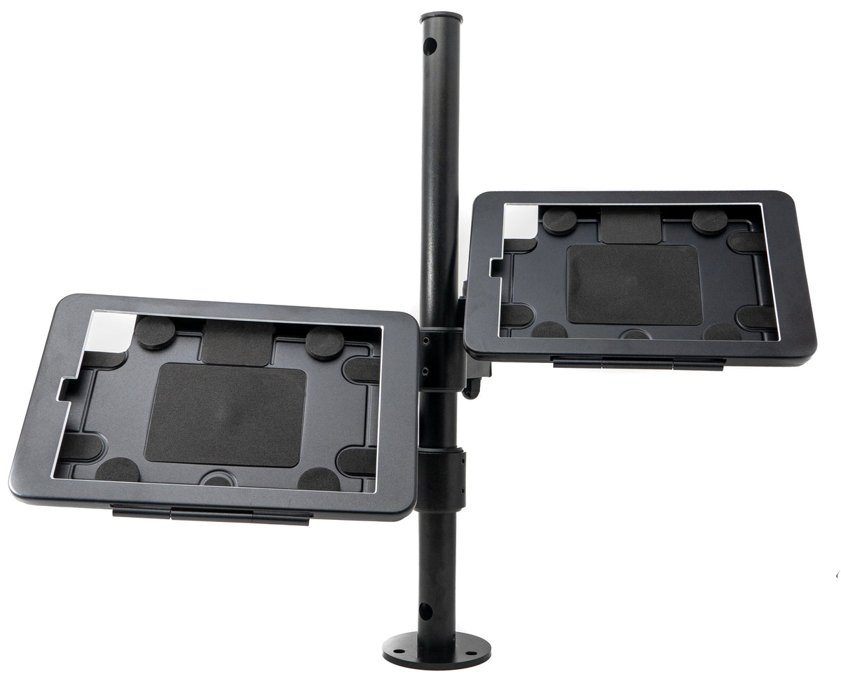 SYSTEM-S Double Desk Mount 360° Stand Lockable for iPad Mini 6 (2021) Black 