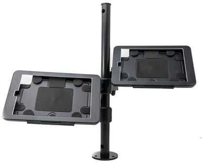SYSTEM-S Double Desk Mount 360° Stand Lockable for iPad Mini 6 (2021) Black 