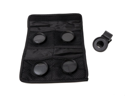 Makro Linse Set Zoom Close Up Filter Kit mit Clip Tasche in Schwarz | System-S