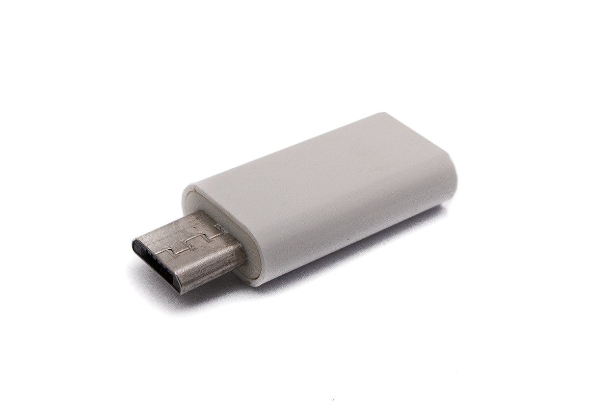 SYSTEM-S USB 3.1 Adapter Type C Female to 2.0 Micro B Male Cable in White