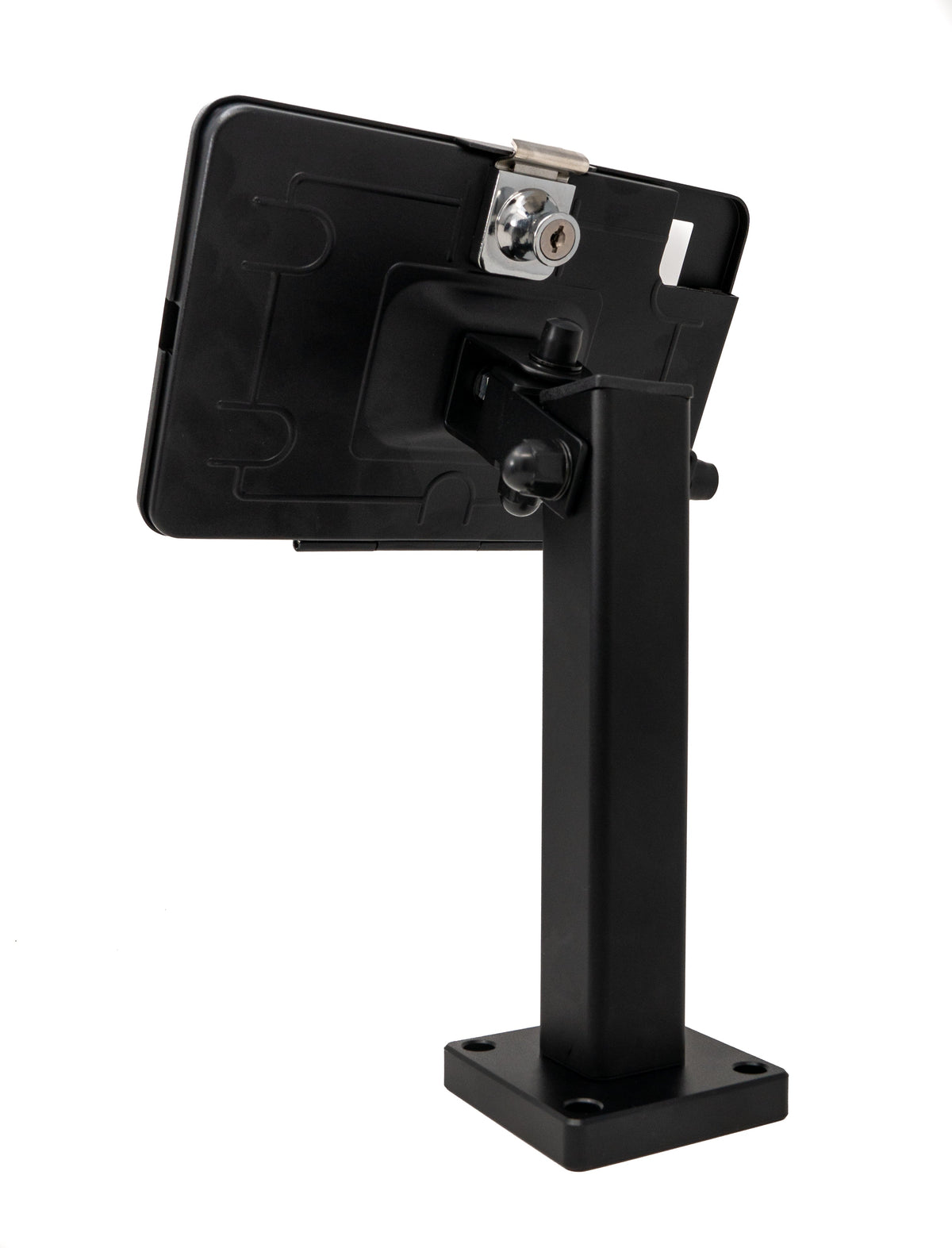 Wandhalterung 360° Tischständer abschließbar für iPad Mini 6 (2021) in Schwarz | System-S