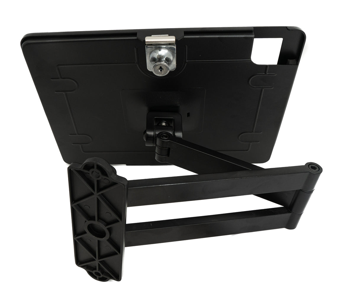 SYSTEM-S wall mount lockable 360° for iPad Pro 12.9" 2018 2020 2021 in black