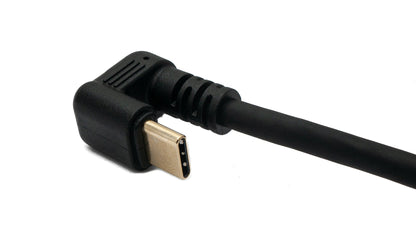 USB 3.1 U Turn 30 cm Kabel Typ C Stecker zu Buchse 360° Winkel in Schwarz | System-S