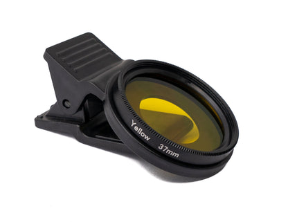 Farbfilter Gelb 37 mm Linse Farbe mit Clip für Smartphones in Schwarz | System-S