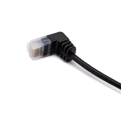 SYSTEM-S LAN cable 25 cm RJ45 8P8C STP Cat6 plug to plug angled black