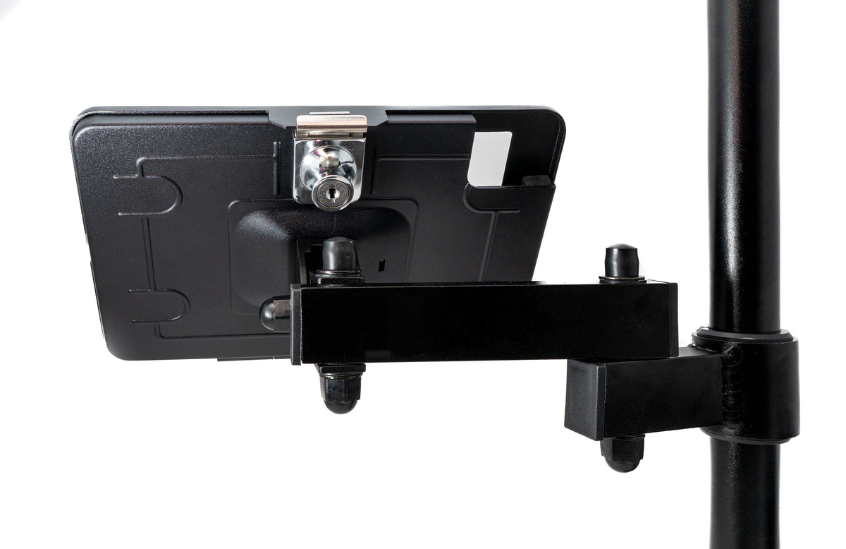 SYSTEM-S Double Desk Mount 360° Stand Lockable for iPad Mini 6 (2021) Black 