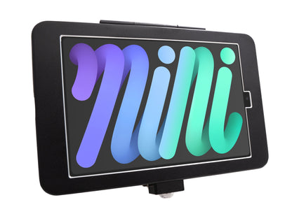 Wandhalterung abschließbar für iPad Mini 6 (2021 A2567 A2568 A2569) in Schwarz | System-S