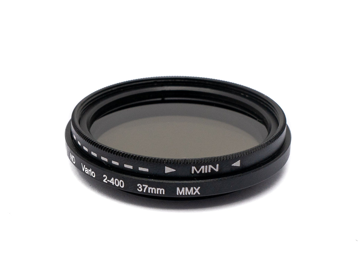 ND Vario Filter 37 mm 2 bis 400 Grau Linse mit Clip für Smartphones in Schwarz | System-S