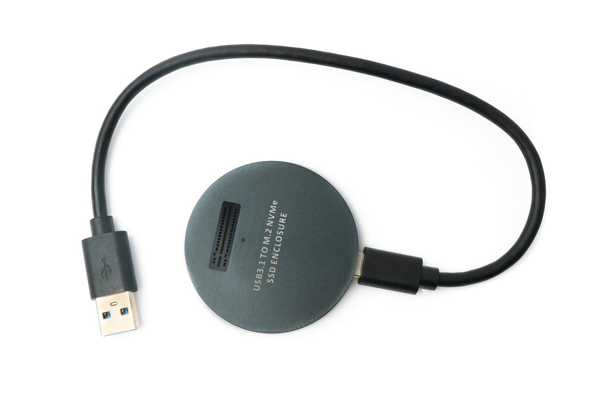 SYSTEM-S NVME Adapter M-key M.2 NGFF Female to USB 3.0 Type A SSD Cable in Black