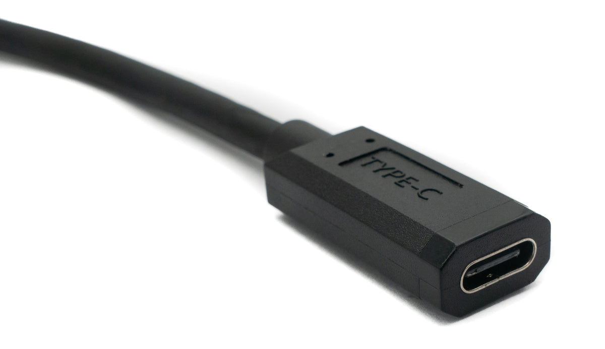 USB 3.1 U Turn 30 cm Kabel Typ C Stecker zu Buchse 360° Winkel in Schwarz | System-S