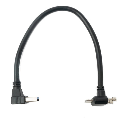 SYSTEM-S USB 3.0 cable 30 cm Micro B plug to A plug screw angle black