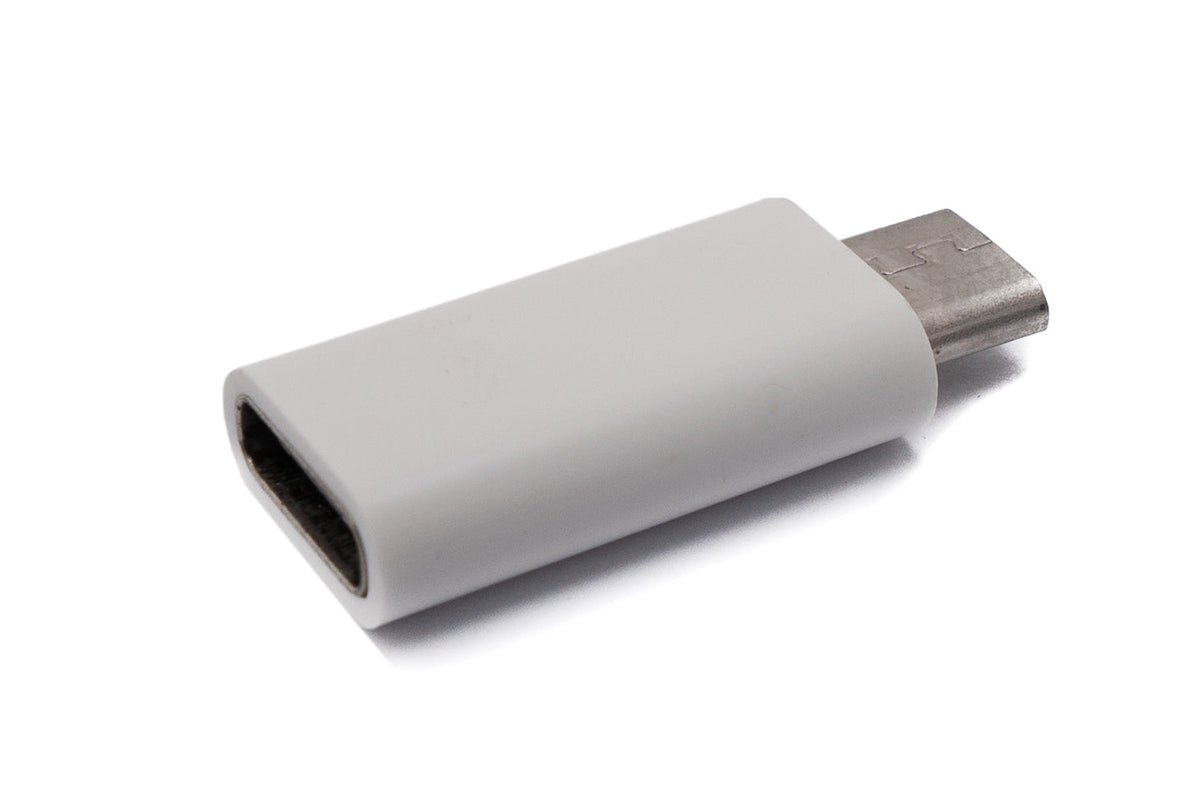 SYSTEM-S USB 3.1 Adapter Type C Female to 2.0 Micro B Male Cable in White