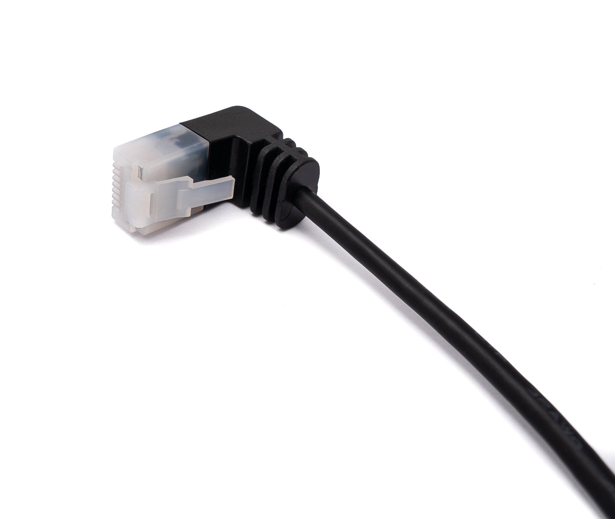 SYSTEM-S LAN cable 25 cm RJ45 8P8C STP Cat6 plug to plug angled black