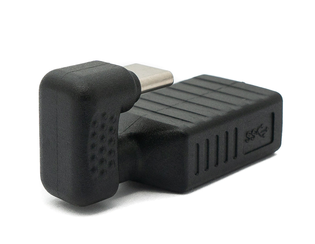 SYSTEM-S USB 3.1 U Turn 180° Adapter Type C Male to 3.0 Type A Female Cable in Black