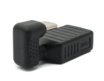 SYSTEM-S USB 3.1 U Turn 180° Adapter Type C Male to 3.0 Type A Female Cable in Black