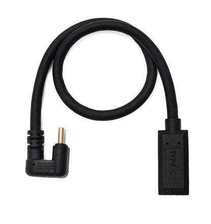 USB 3.1 U Turn 30 cm Kabel Typ C Stecker zu Buchse 360° Winkel in Schwarz | System-S