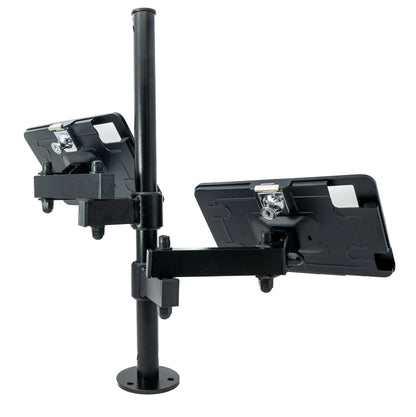 SYSTEM-S Double Desk Mount 360° Stand Lockable for iPad Mini 6 (2021) Black 