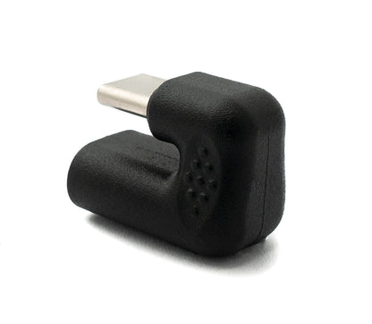 SYSTEM-S USB 3.1 U Turn 180° Adapter Type C Male to 2.0 Micro B Female Cable in Black