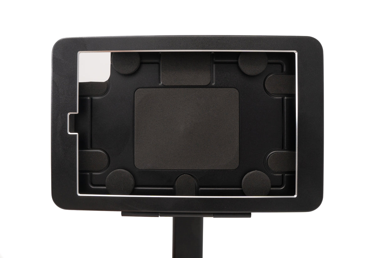Wandhalterung 360° Tischständer abschließbar für iPad Mini 6 (2021) in Schwarz | System-S