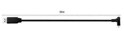 SYSTEM-S USB 3.0 cable 30 cm Micro B plug to Type A plug screw angle in black