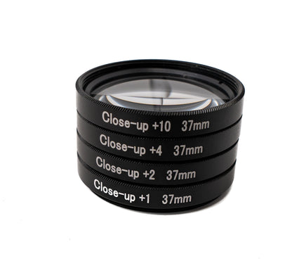 Makro Linse Set Zoom Close Up Filter Kit mit Clip Tasche in Schwarz | System-S