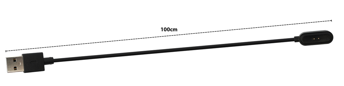 USB 2.0 Kabel 100 cm für Oppo Watch Free Smartwatch in Schwarz | System-S