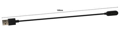 USB 2.0 Kabel 100 cm für Oppo Watch Free Smartwatch in Schwarz | System-S