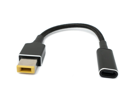 SYSTEM-S USB 3.1 cable 16 cm Type C female to Rectangle 11.0 x 4.5 mm male braided
