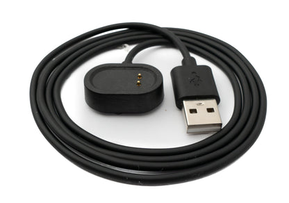 USB 2.0 Kabel 100 cm Ladekabel für Realme Band 2 Smartwatch in Schwarz | System-S