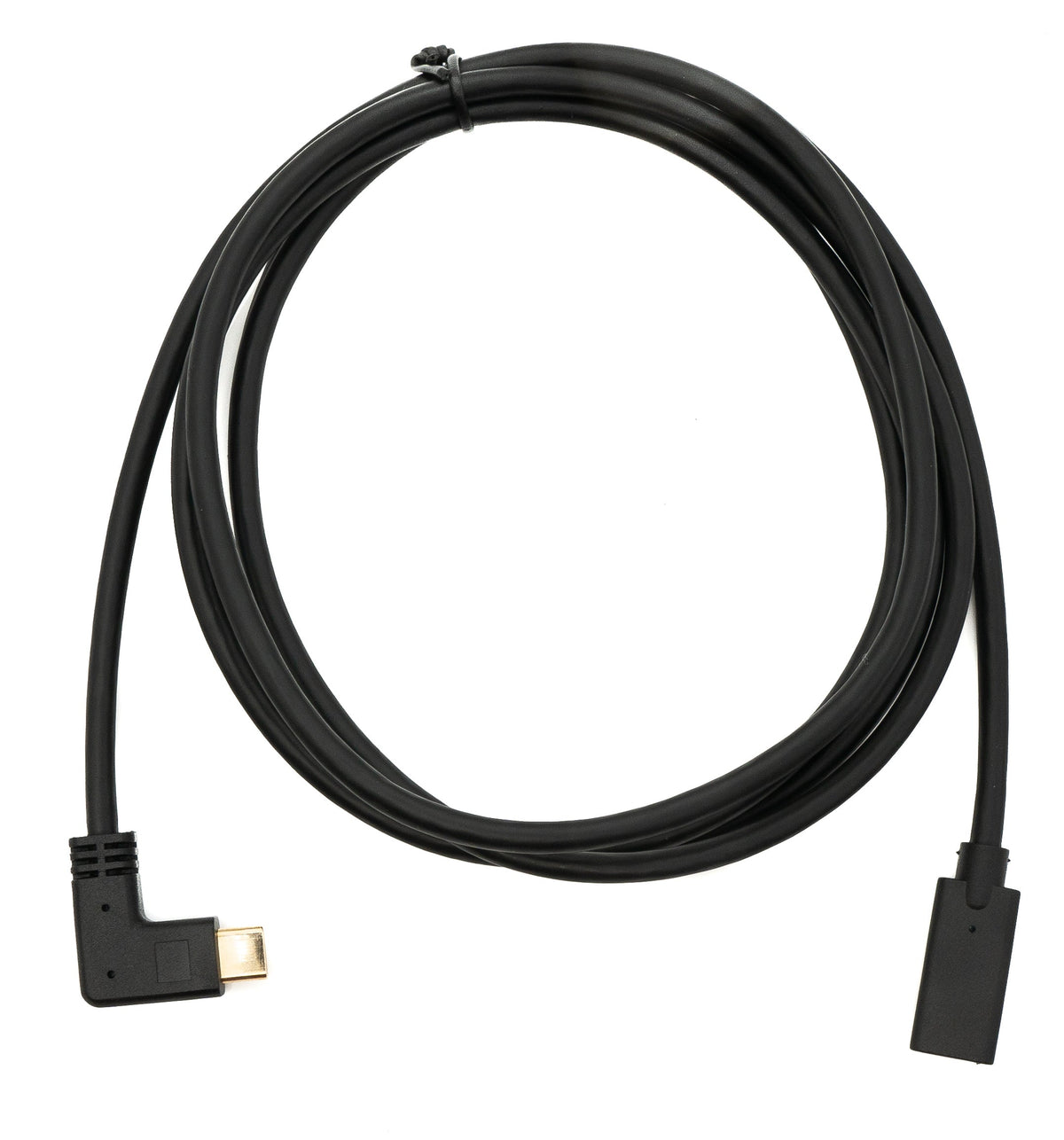 USB 3.1 Gen 2 Kabel 1,8 m Typ C Stecker zu Buchse Winkel in Schwarz | System-S