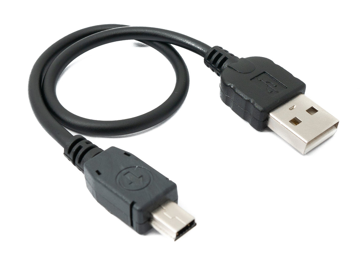 USB 2.0 Kabel 30 cm Mini B Stecker zu Typ A Stecker I SYSTEM-S