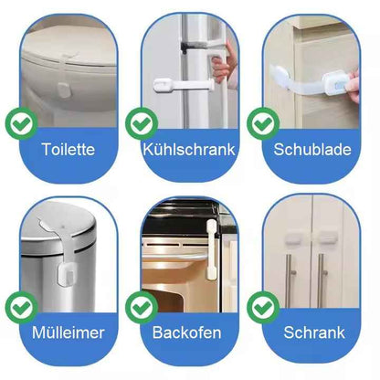 8x Kindersicherung Schrankschloss Schubladensicherung Baby Kinder Schutz 8 Stück - DREIKS