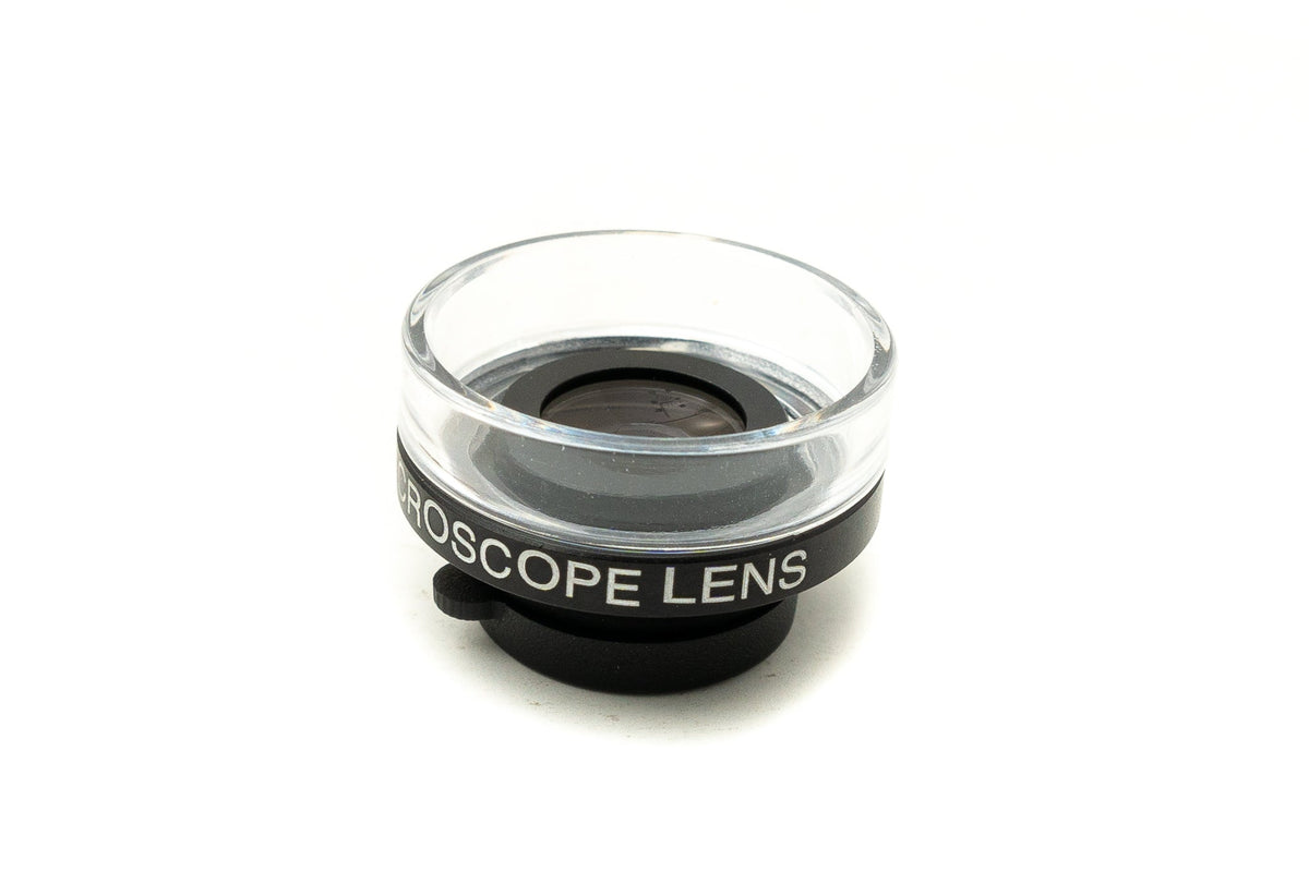 SYSTEM-S Super Macro Lens 30x 37 mm Microscope Filter with Case for iPhone 15 Pro