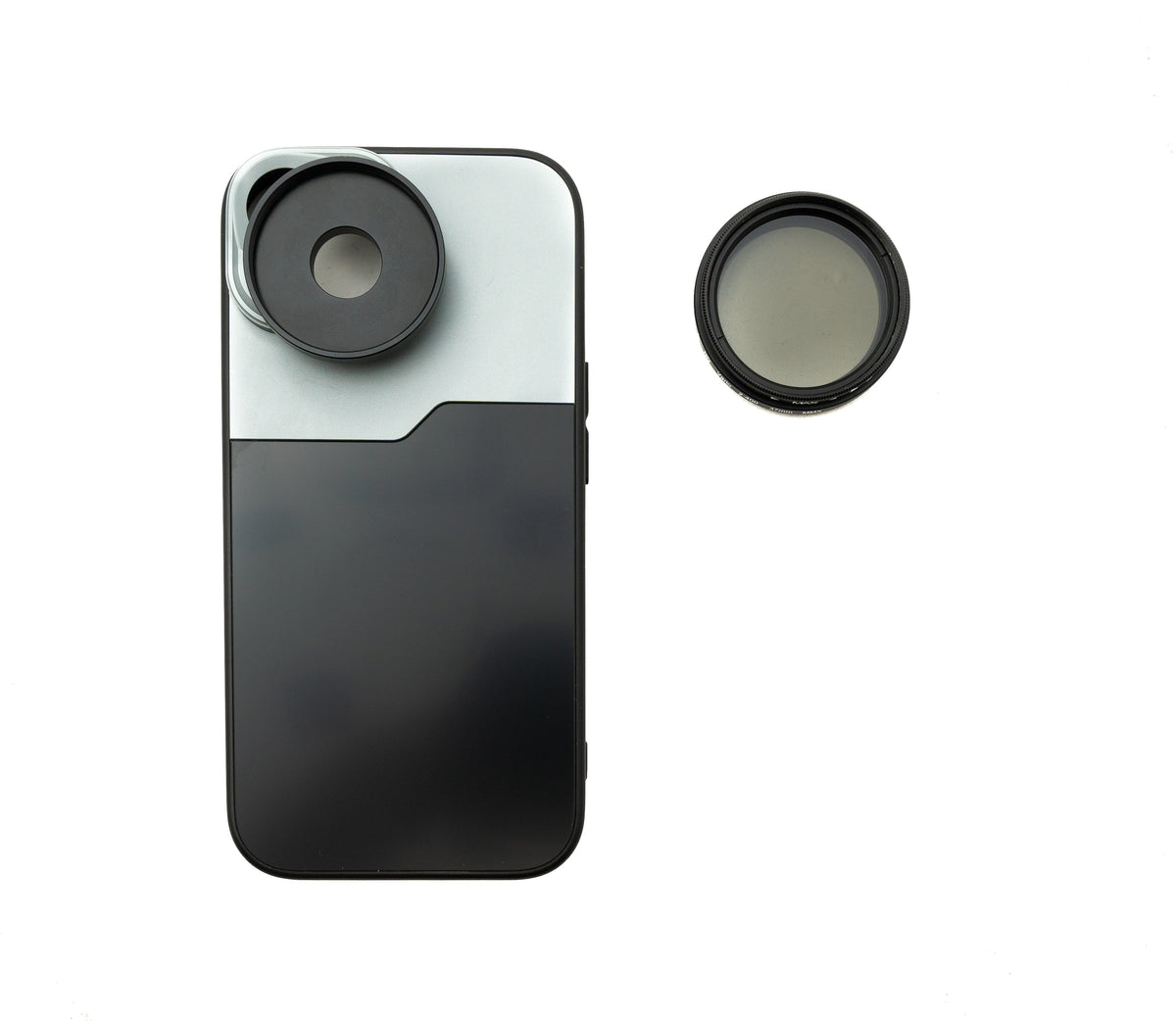 ND Vario Filter 37 mm 2 bis 400 Neutraldichte mit Gewinde Hülle für iPhone 15 | System-S