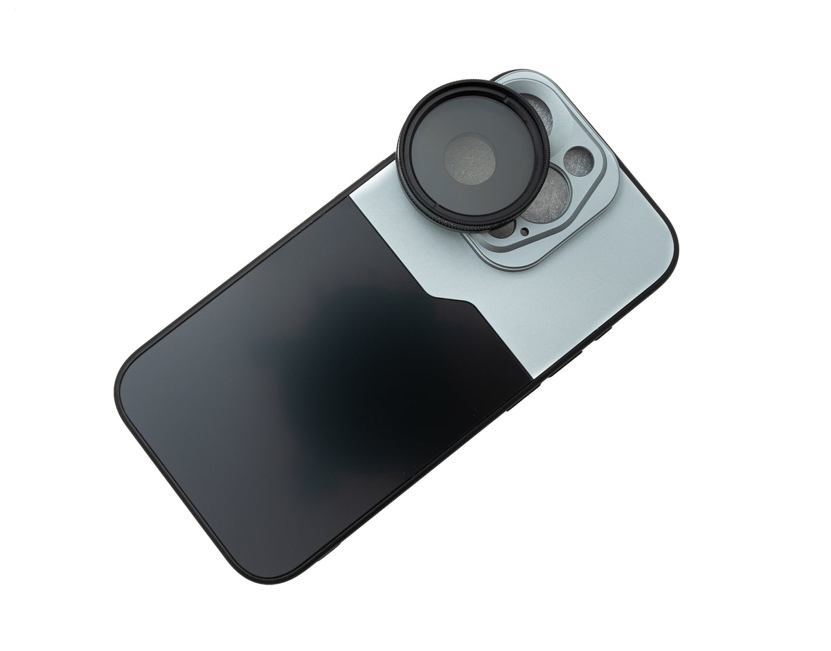 CPL Filter 37 mm Circular Polarizer Linse mit Gewinde Hülle für iPhone 15 Pro | System-S