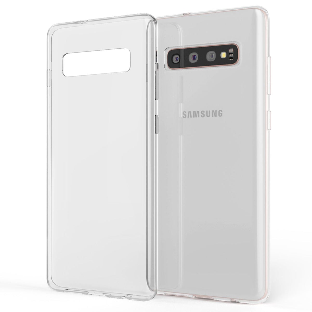 NALIA Transparente Silikonhülle für Samsung Galaxy S10 Plus – Anti-Gelb & Rutschfest – GLAZE (Handyhülle Kristallklar, Schlank & Stoßfest) – Marke aus Berlin