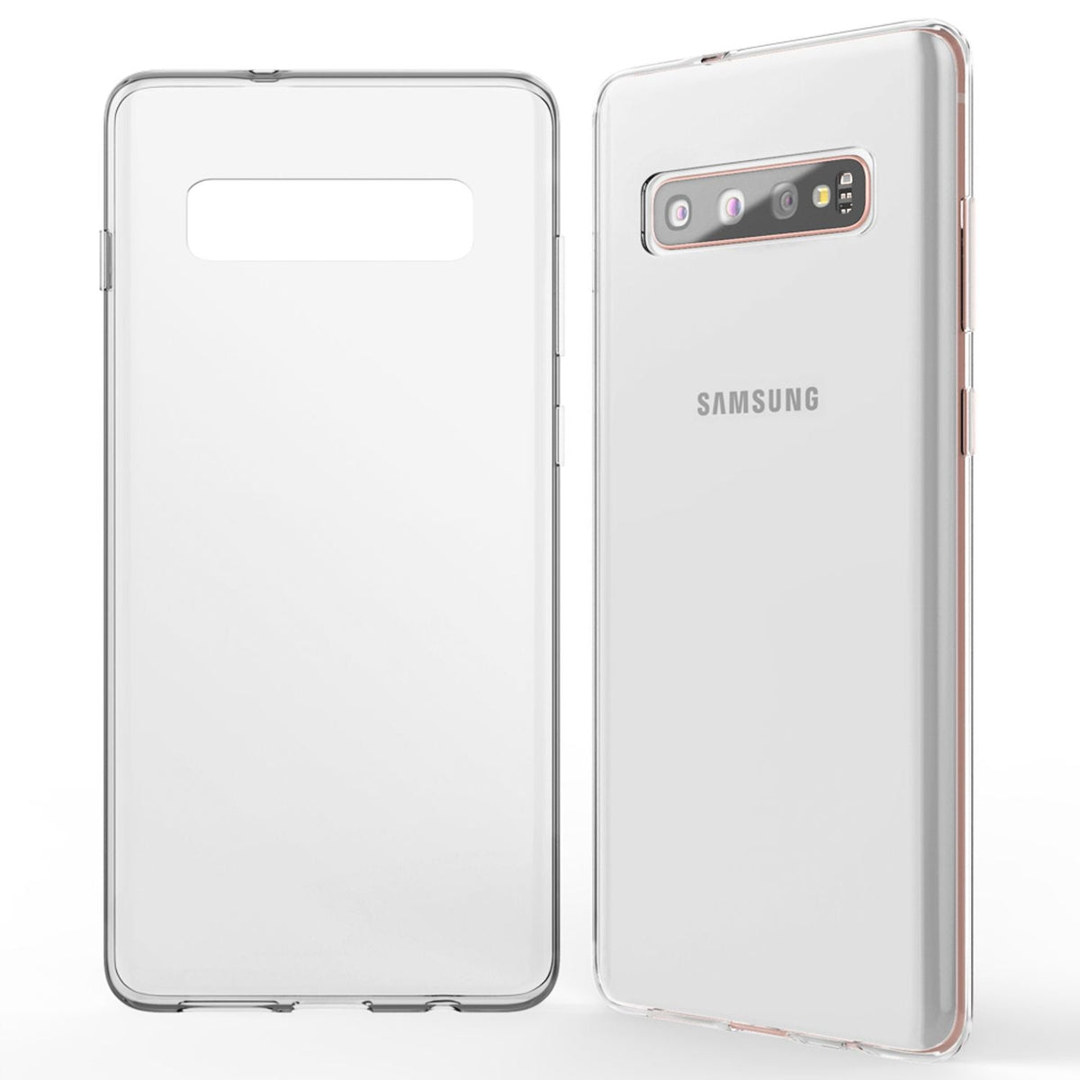 NALIA Transparente Silikonhülle für Samsung Galaxy S10 Plus – Anti-Gelb & Rutschfest – GLAZE (Handyhülle Kristallklar, Schlank & Stoßfest) – Marke aus Berlin