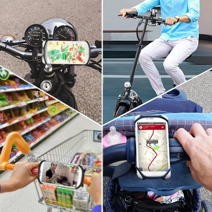 Handyhalterung für Fahrrad, Silikon, 360° drehbar, abnehmbar oder nicht abnehmbar