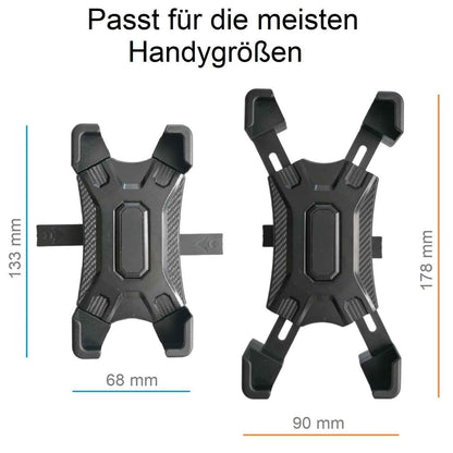Handyhalterung Fahrrad Halterung Halter Motorrad Handy Roller Smartphone Lenker - DREIKS